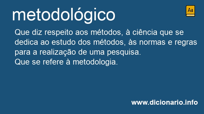 Significado de metodolgico