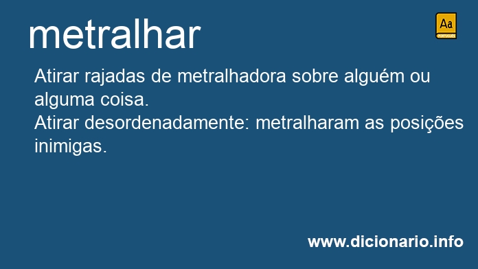 Significado de metralhado