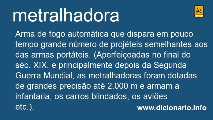 Significado de metralhadora