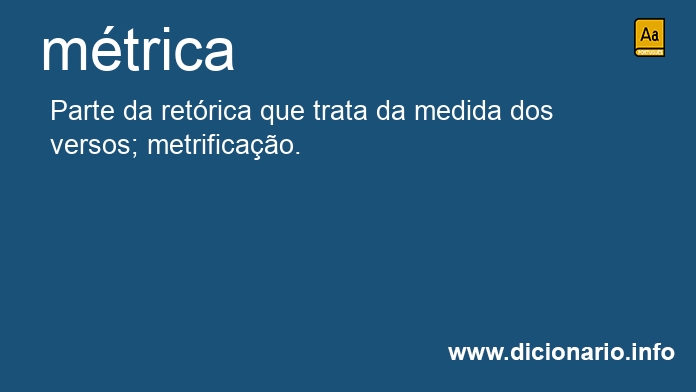 Significado de mtrica