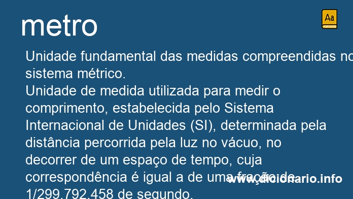 Significado de metro
