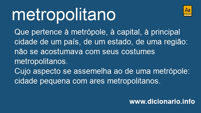 Significado de metropolitano