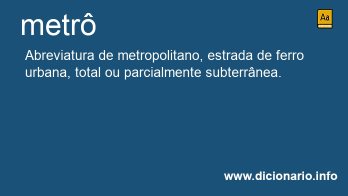 Significado de metrs