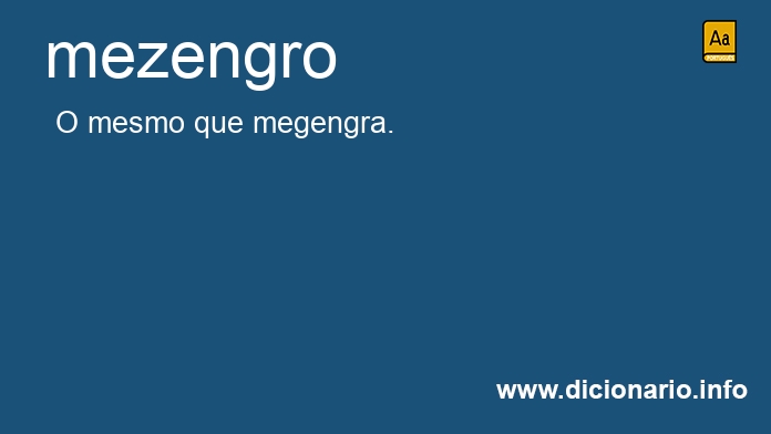Significado de mezengro