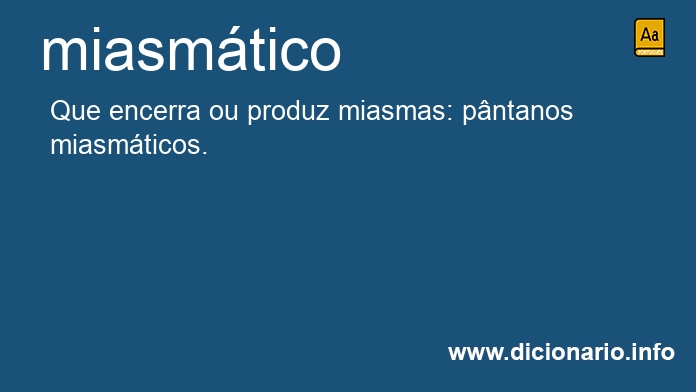 Significado de miasmtico