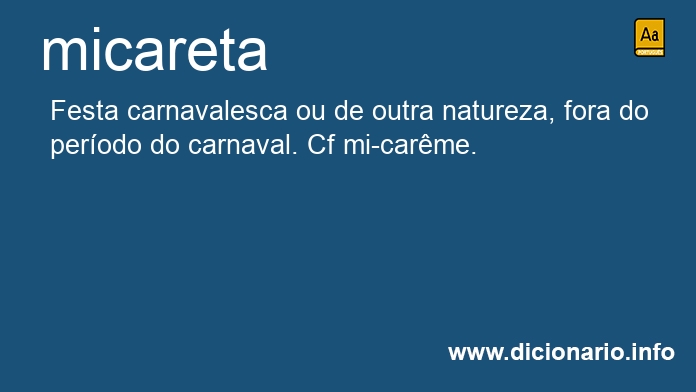 Significado de micareta