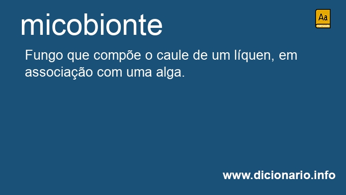 Significado de micobionte