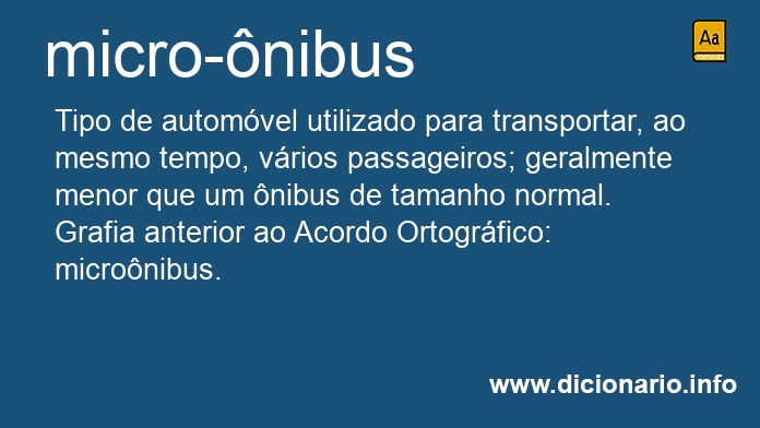 Significado de micro-nibus