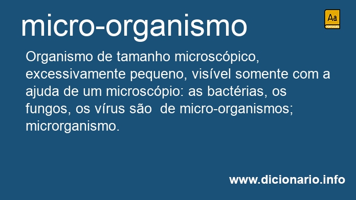 Significado de micro-organismo
