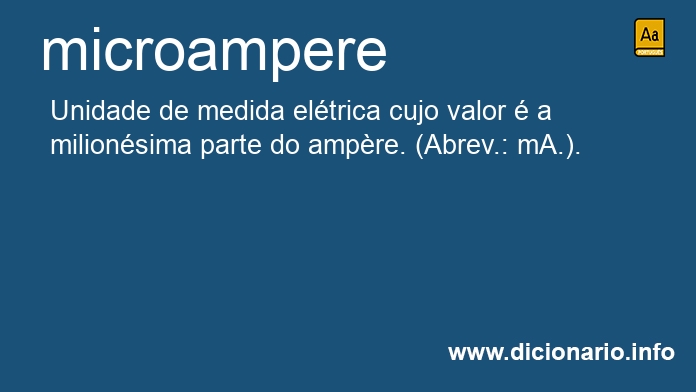 Significado de microamperes