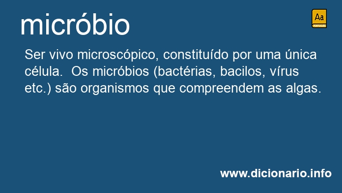 Significado de micrbio