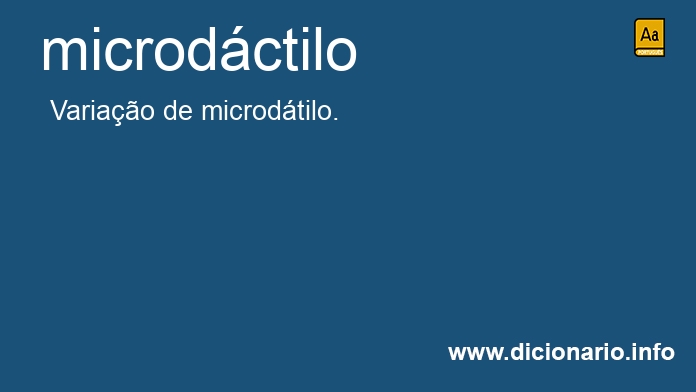 Significado de microdctilo