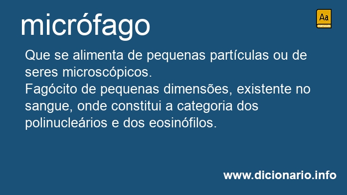 Significado de micrfago