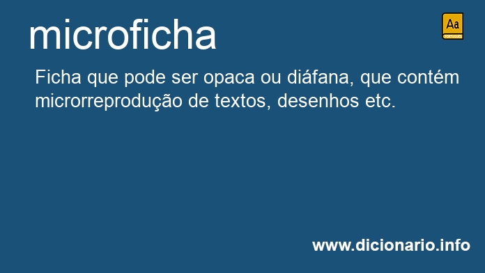 Significado de microficha