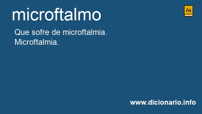 Significado de microftalmo