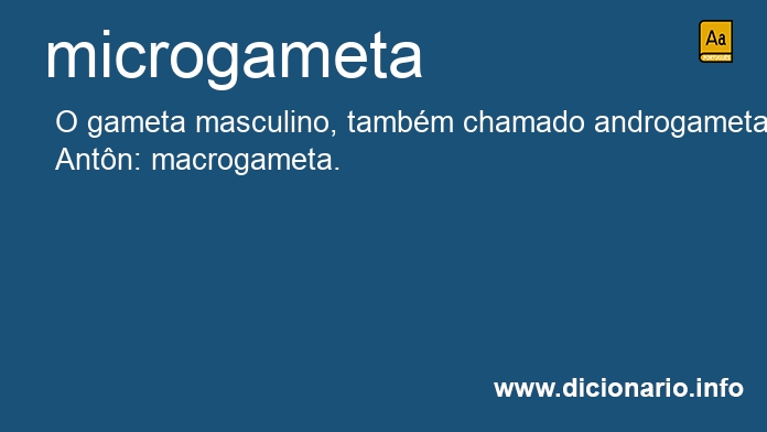 Significado de microgameta