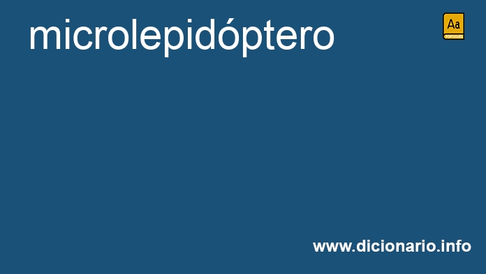 Significado de microlepidptero