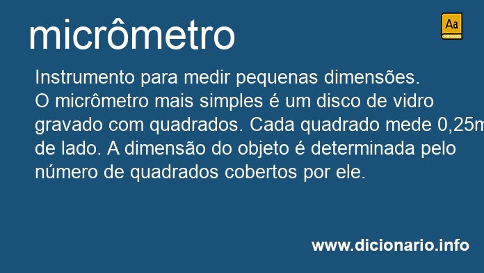 Significado de micrmetro