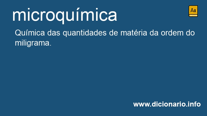 Significado de microqumica