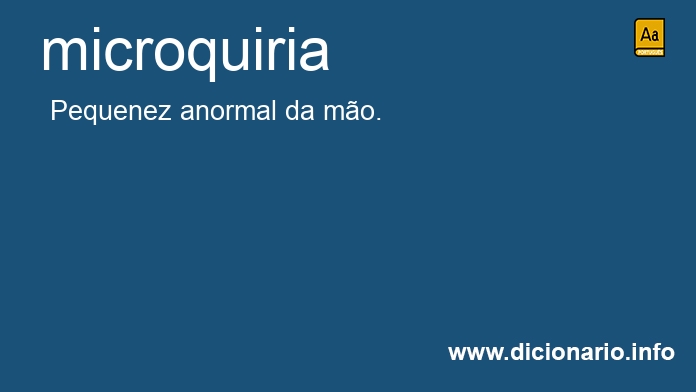 Significado de microquiria