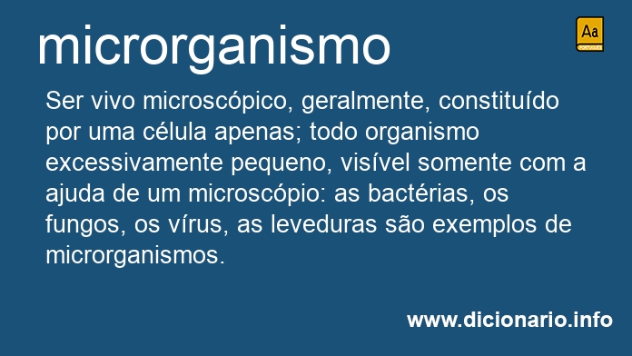 Significado de microrganismo