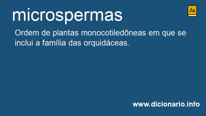 Significado de microspermas