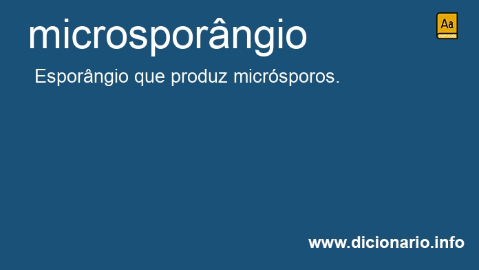 Significado de microsporngios
