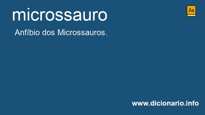 Significado de microssauro