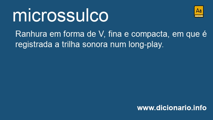 Significado de microssulco