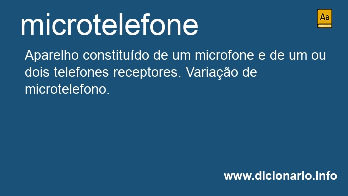 Significado de microtelefone