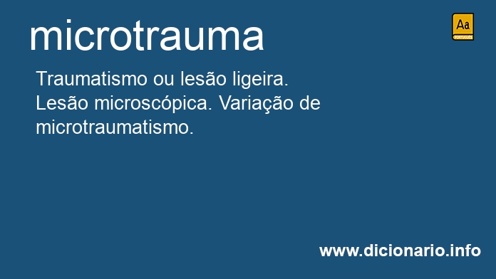 Significado de microtrauma