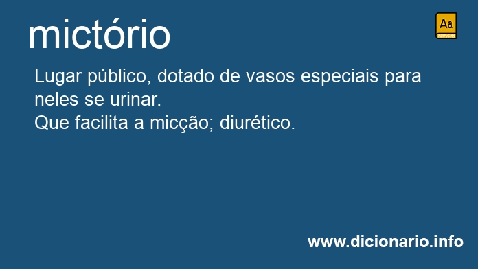 Significado de mictrio
