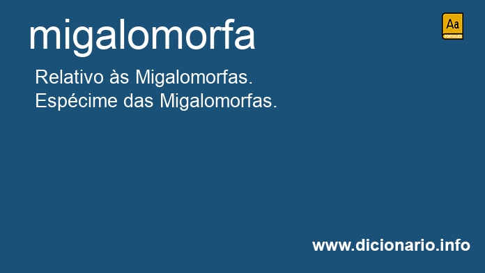 Significado de migalomorfa
