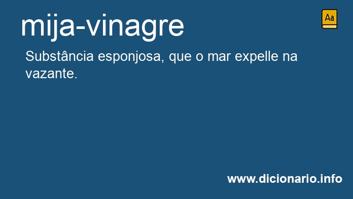 Significado de mija-vinagre