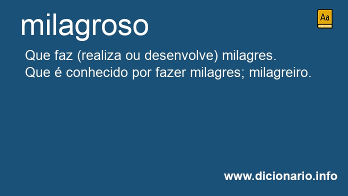 Significado de milagroso