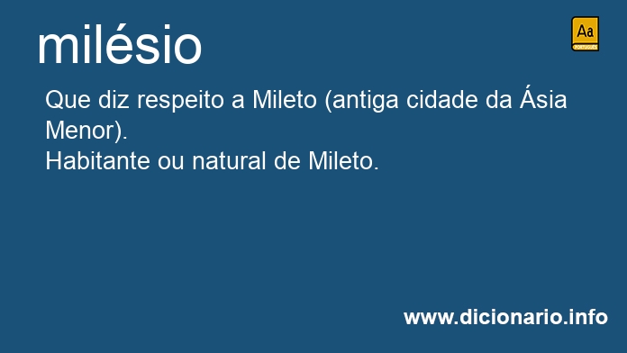 Significado de milsio