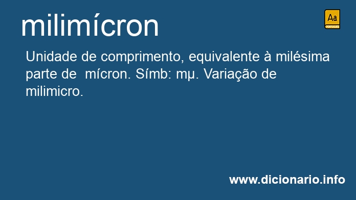 Significado de milimcron