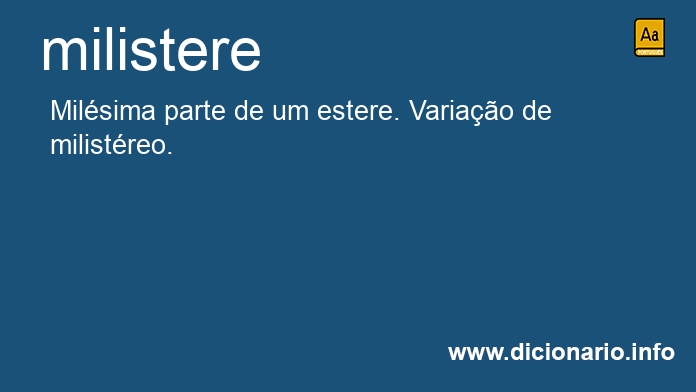 Significado de milistere