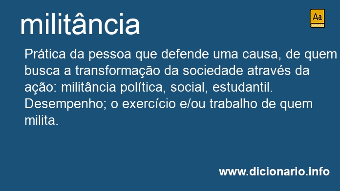 Significado de militncia