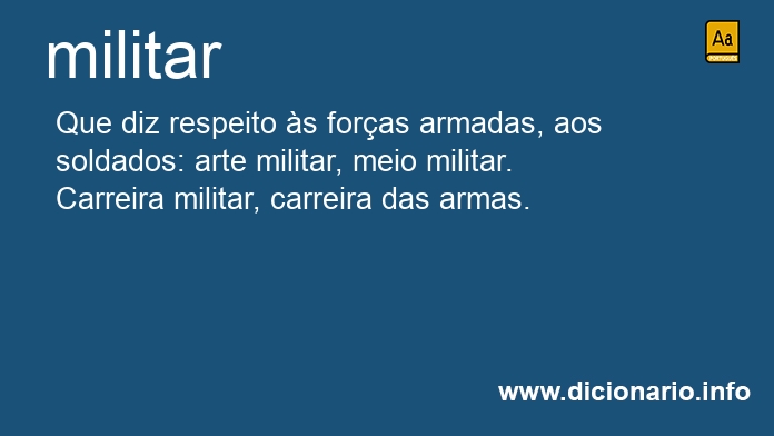 Significado de militar