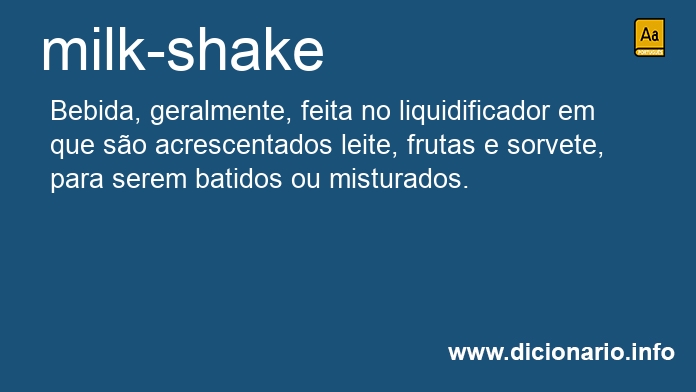 Significado de milk-shake