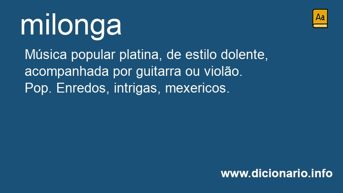 Significado de milonga