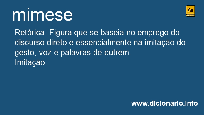 Significado de mimeses