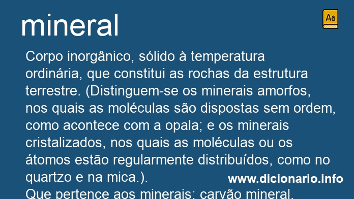 Significado de mineral
