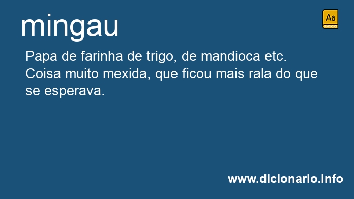Significado de mingau
