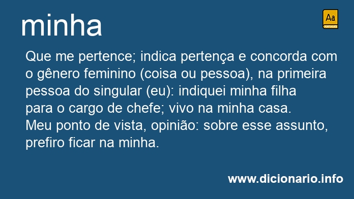 Significado de minha