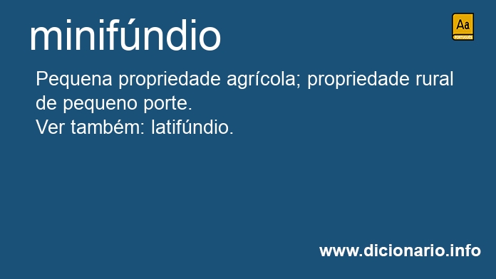 Significado de minifndio