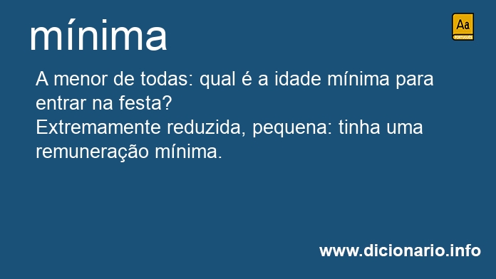 Significado de mnimas