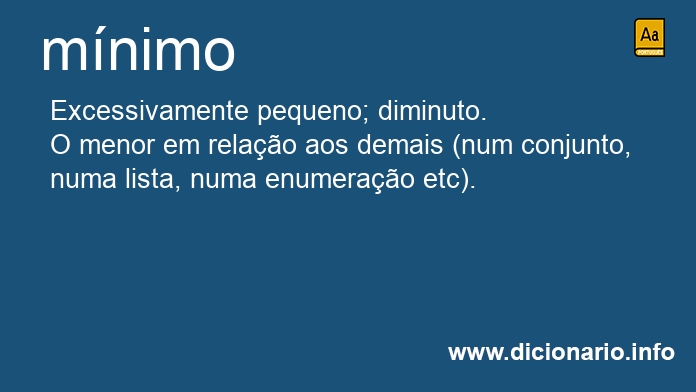 Significado de mnimo