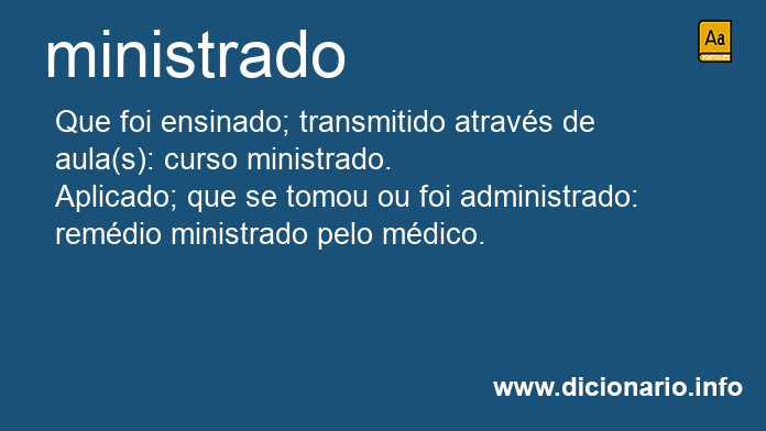 Significado de ministrado